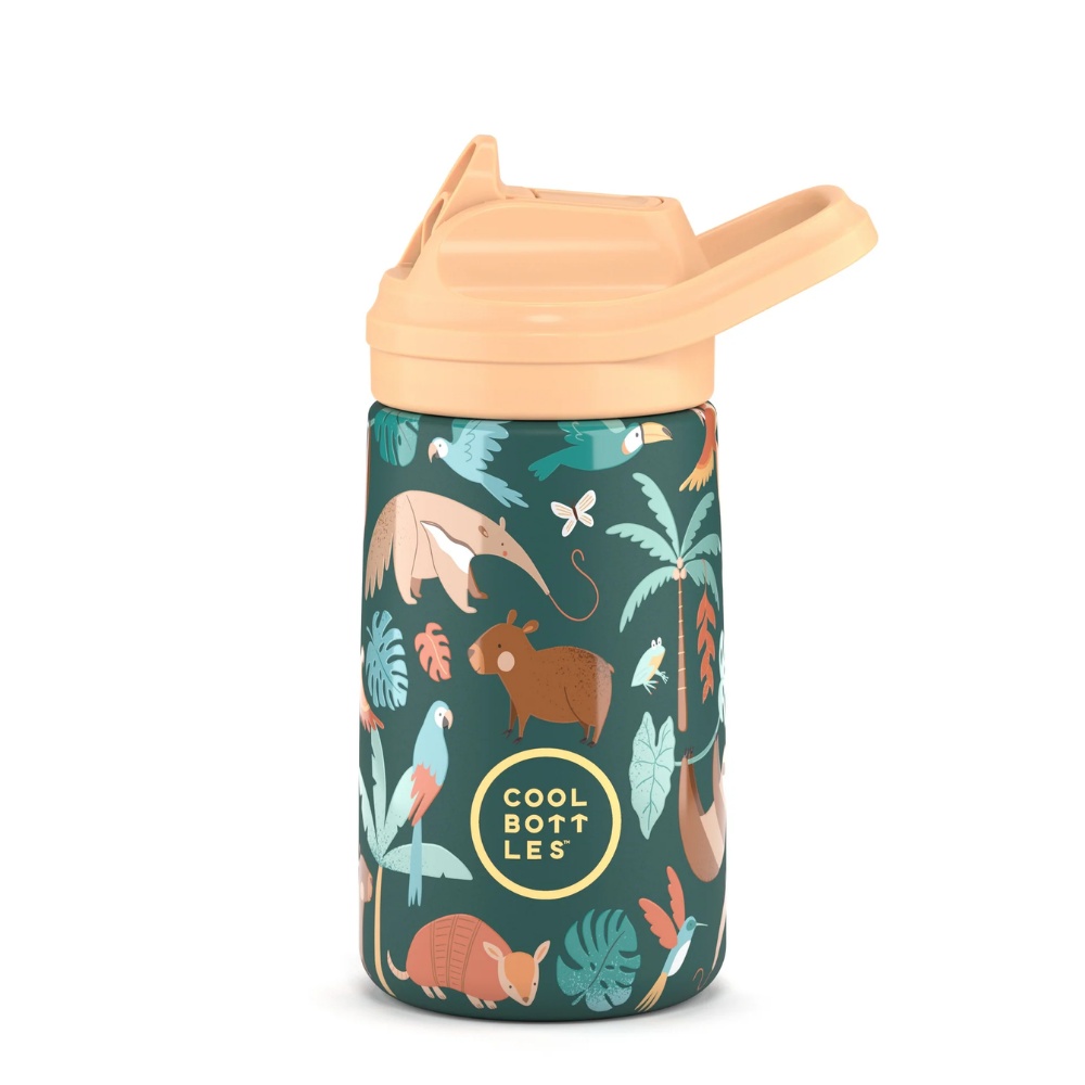 Cool Bottles - Kiddies Triple-Insulated Water Bottle - Rainforest Refuge 350ml - Image 3