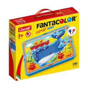 Quercetti - FantaColor Animal Peg Board Set - Mosaic Art Activity with Pattern Cards