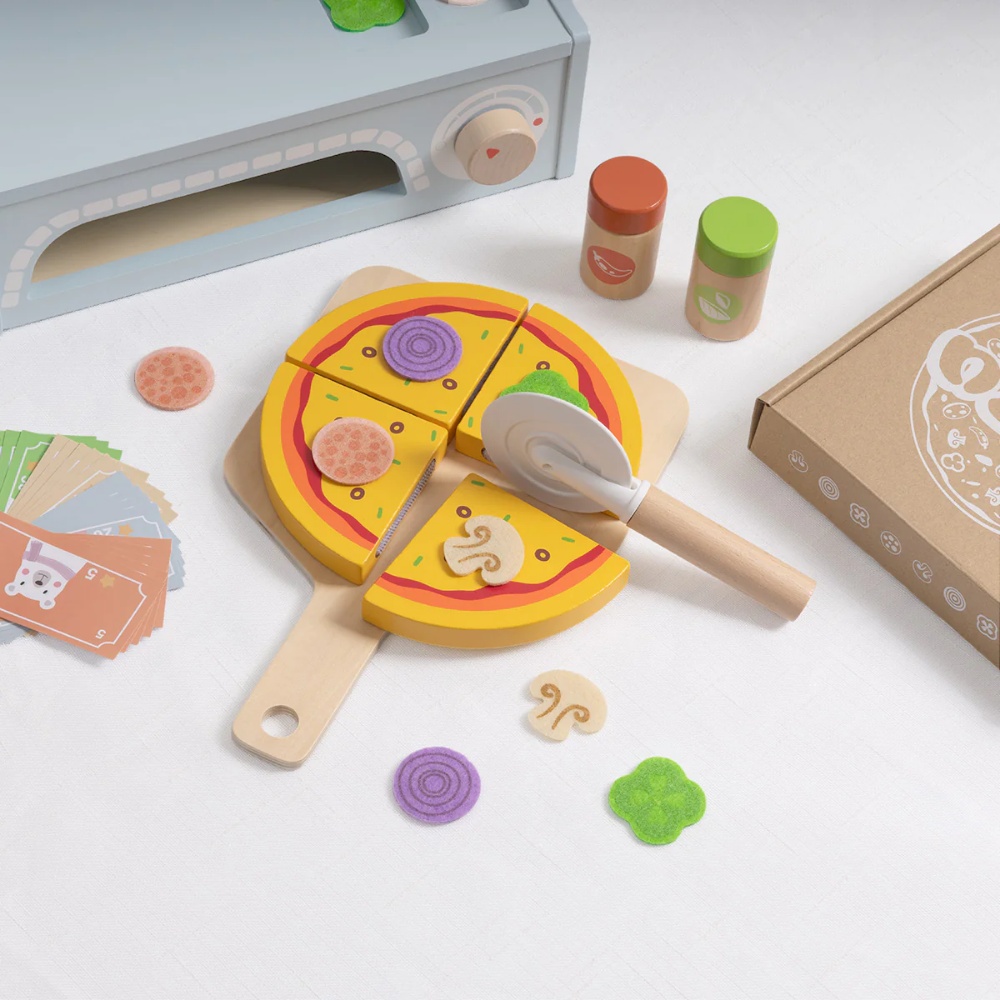 TookyToy - Pretend Play Pizza Oven Toy Set - Image 4