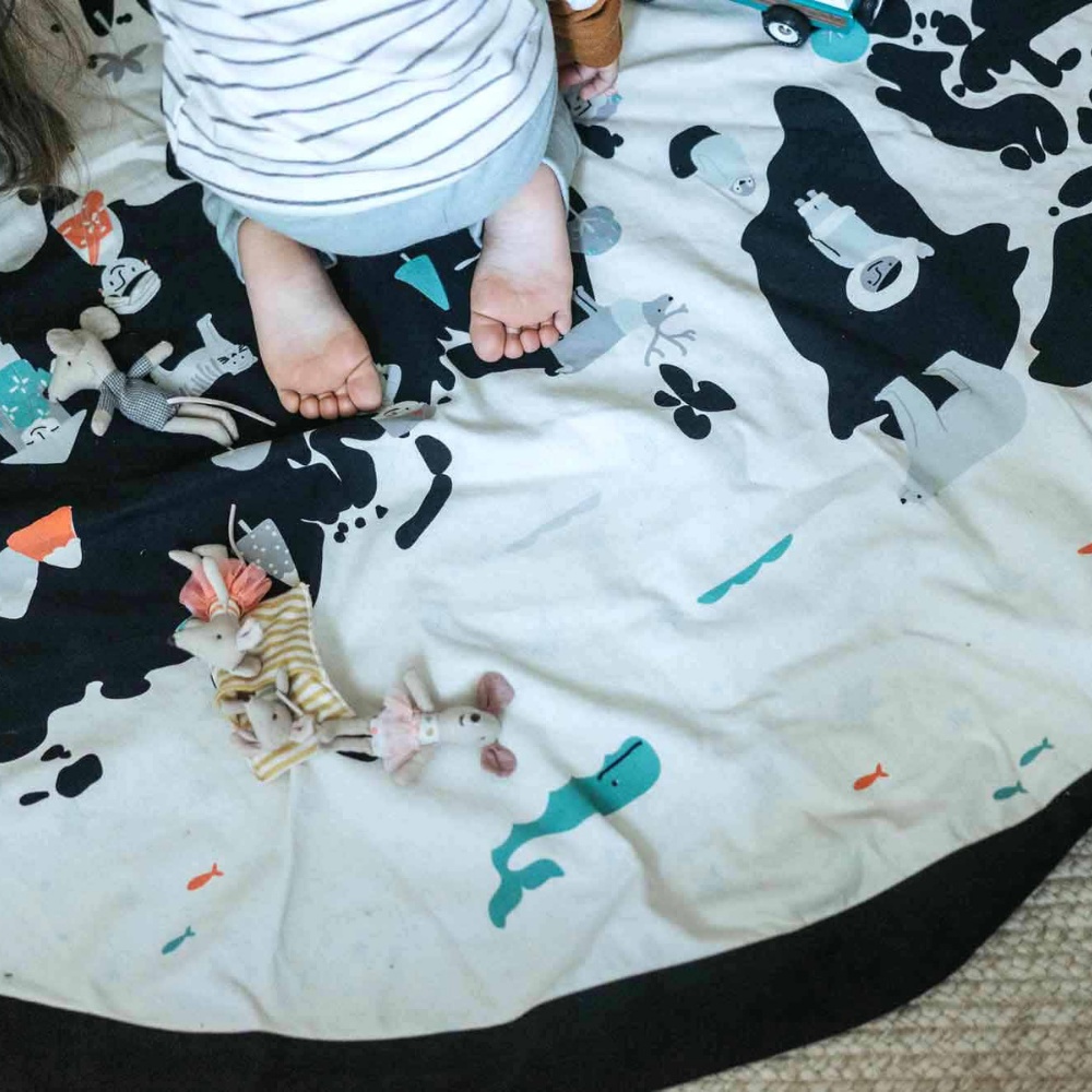 Play&Go - 3-in-1 Playmat & Toy Bag - Worldmap Colour - Image 4