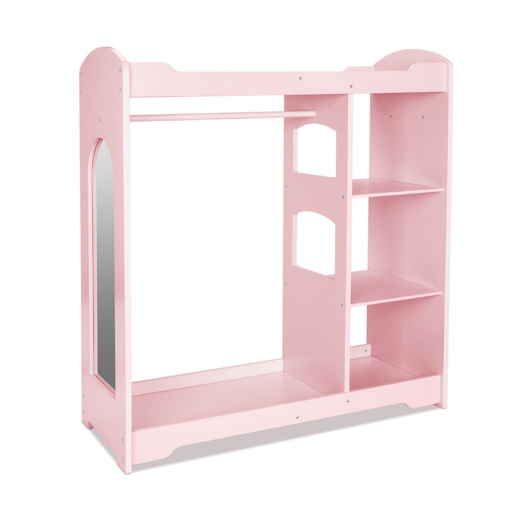 TookyToy - Wooden Kids Wardrobe and Dress Up Storage Unit with Mirror - Image 7