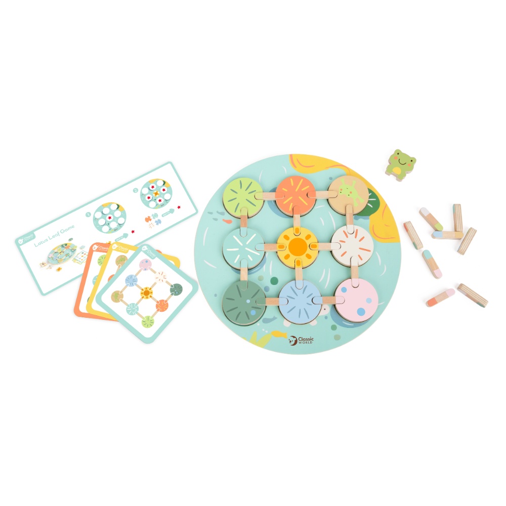 Classic World - Lotus Leaf Game - Wooden Colour & Shape Matching Toy - 31pcs - Image 3
