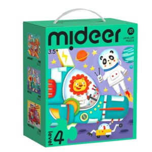 Mideer - Level Up Jigsaw Puzzle for Kids- 3-in-1 - Level 4 Transportation