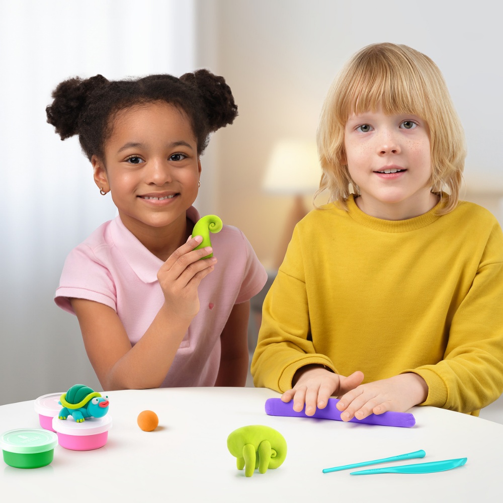 Hey Clay - Modelling Air-Dry Clay with Fun Interactive App - Exotic Pets, 15 cans - Image 4