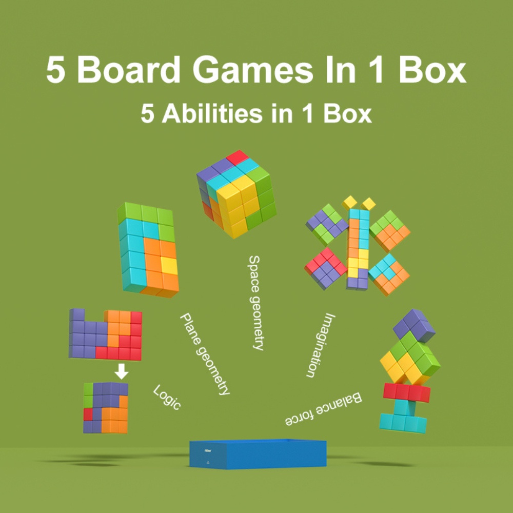 Mideer - 5-in-1 Jungle Tetris Block Educational Game for Kids - Image 2