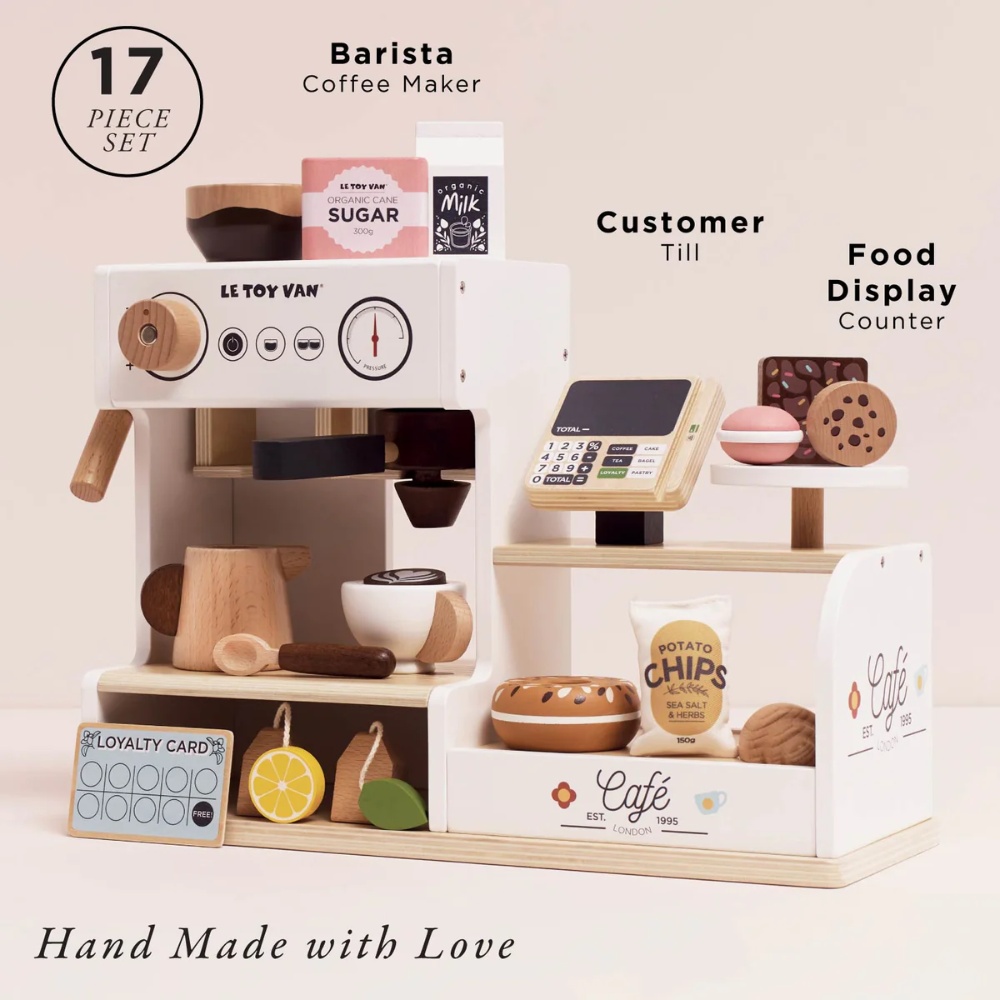 Le Toy Van - Barista Cafe Shop Playset - 18pcs - Image 2