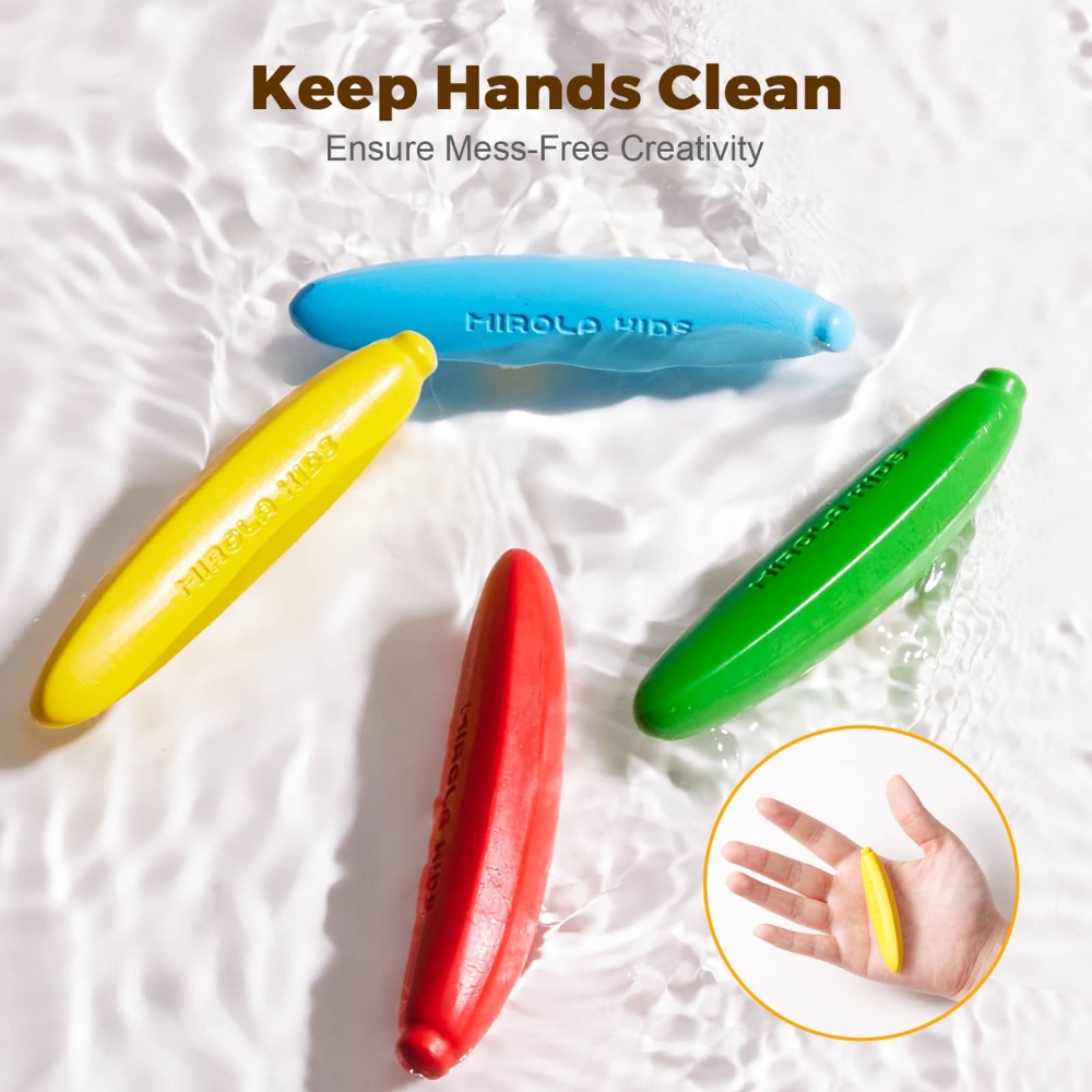 Jar Meló - Beeswax Crayons Banana Shape - 24 Washable & Non-Toxic Colours - Image 3