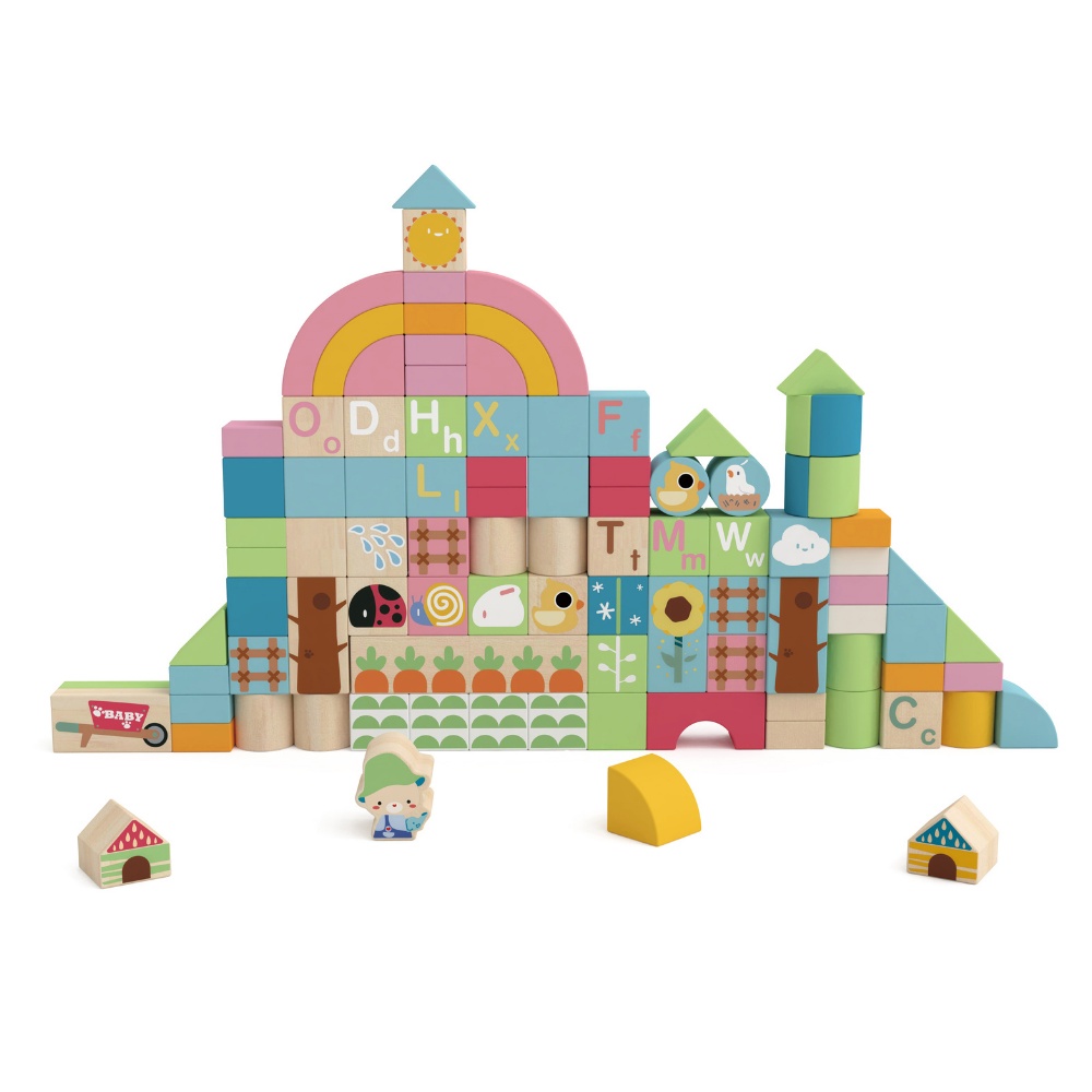 Classic World - Play & Learn - Rainbow Garden Set - 100pcs - Image 3