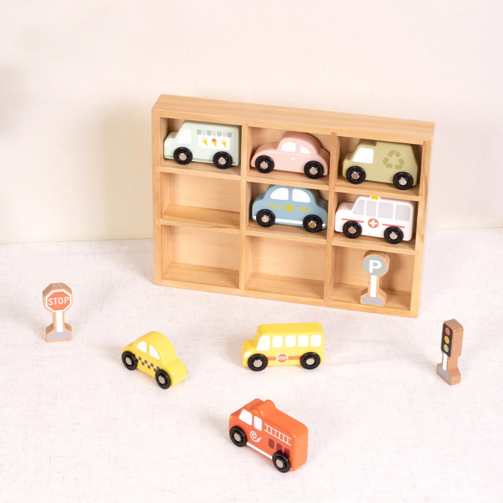 TookyToy - Transportation & Street Sign Set - 12 Piece Pastel Set - Image 6