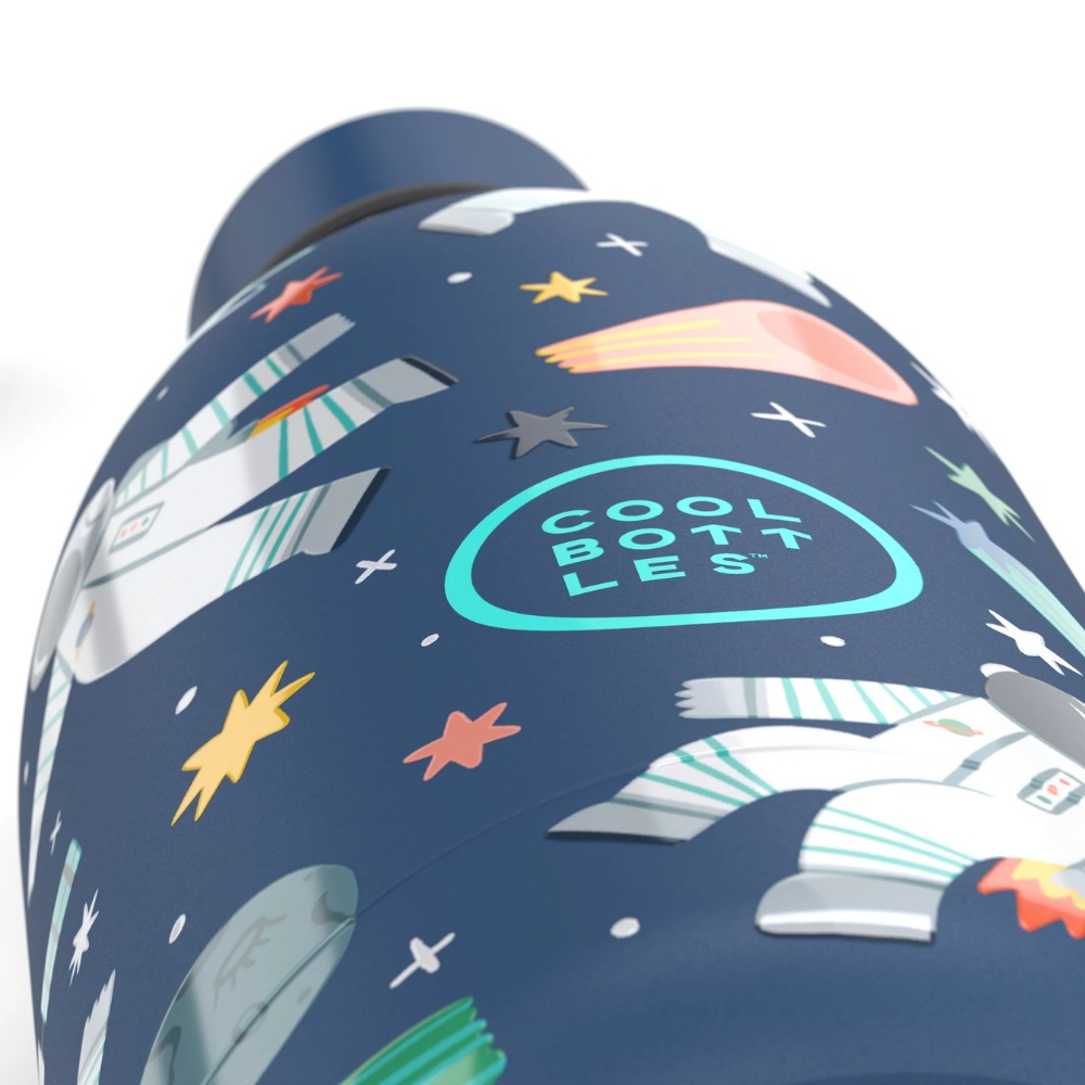 Cool Bottles - Kids Triple-Insulated Water Bottle - Galactic Ride 500ml - Image 4