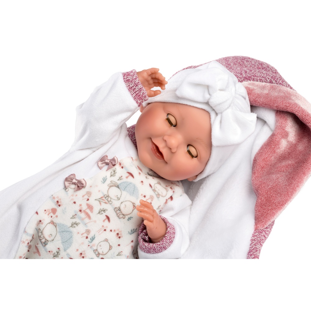 Llorens - Baby Girl Doll with Clothing & Bed Cushion: Heidi - 42cm - Image 2