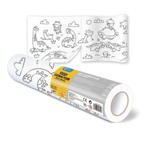 Jar Meló - Colouring Paper Roll - Tear & Stick - Dinosaur Adventures 3m