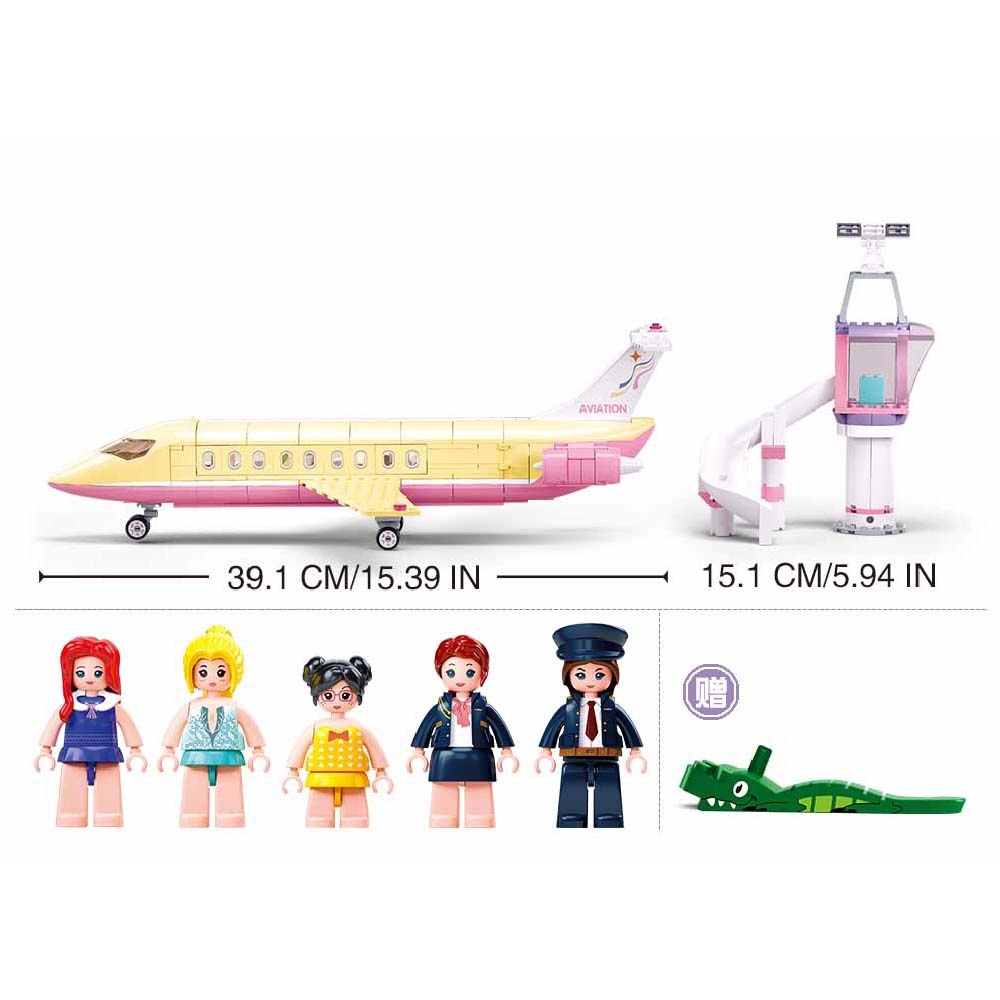 Sluban Building Set: Girls Dream - Plane - 384pcs - Image 5