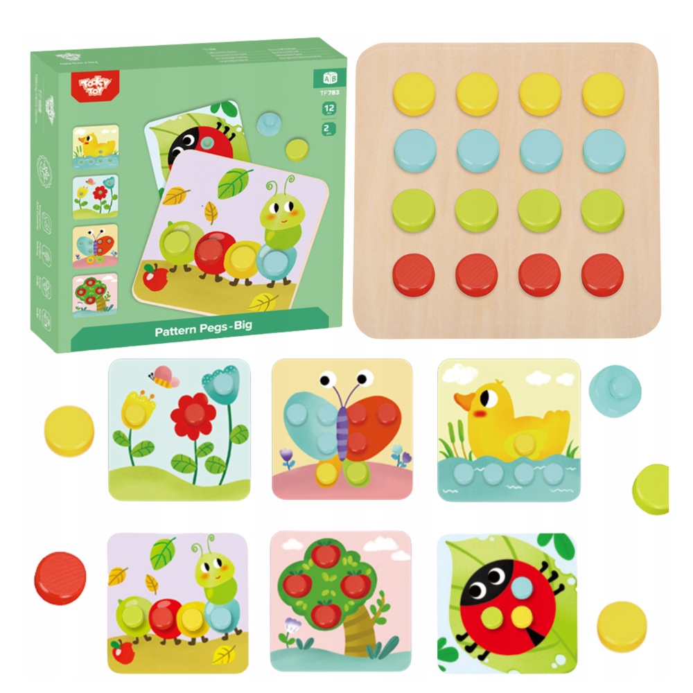 TookyToy - Fine Motor Pegs & Pegboard Activity Set - Image 6