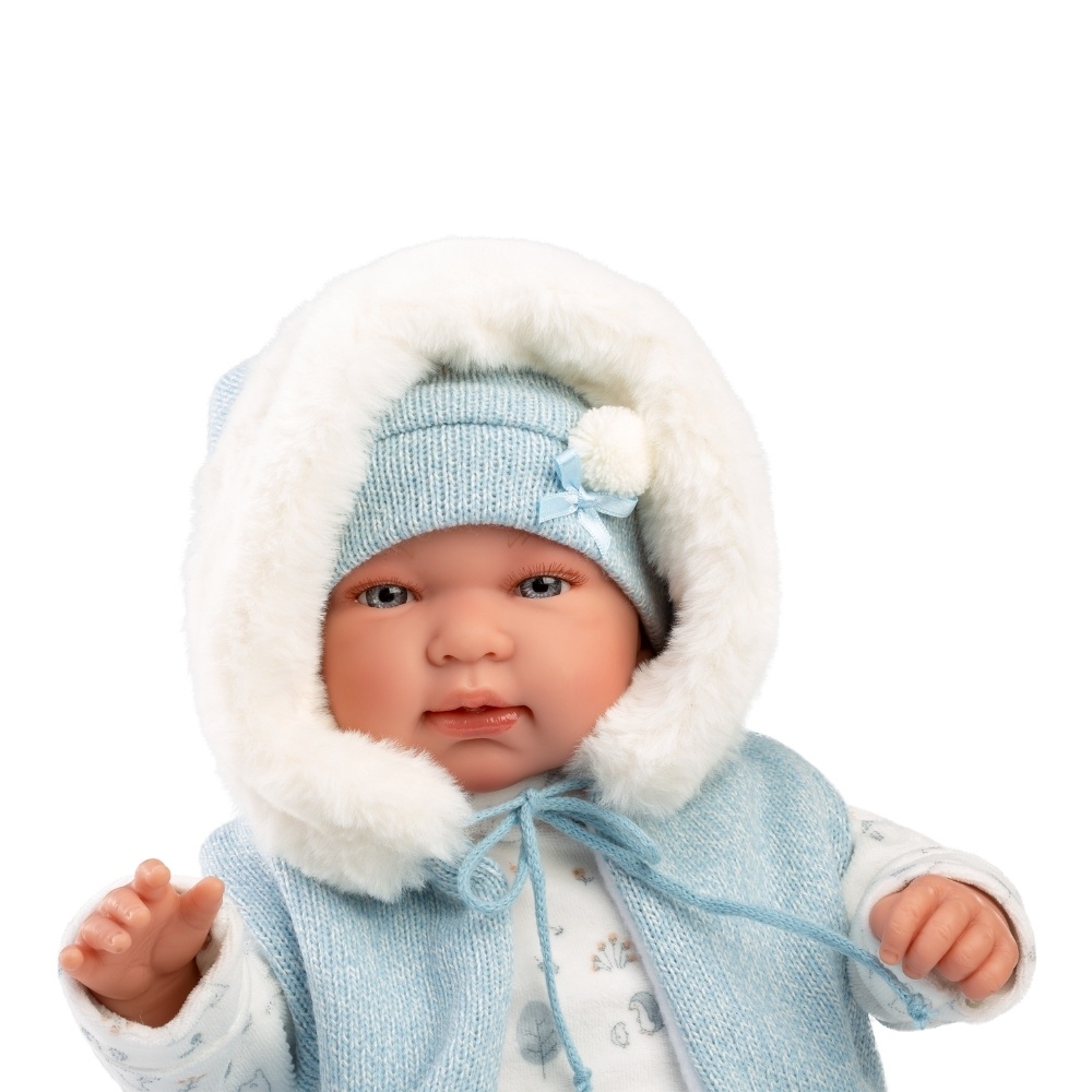 Llorens - Newborn Baby Boy Doll with Crying Mechanism & Clothing: Tino - 44cm - Image 8