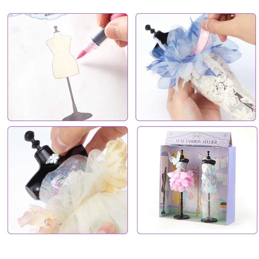 Mideer - Dress Making Kit - Kids Fashion Design Craft Set - 5 Models - Image 2