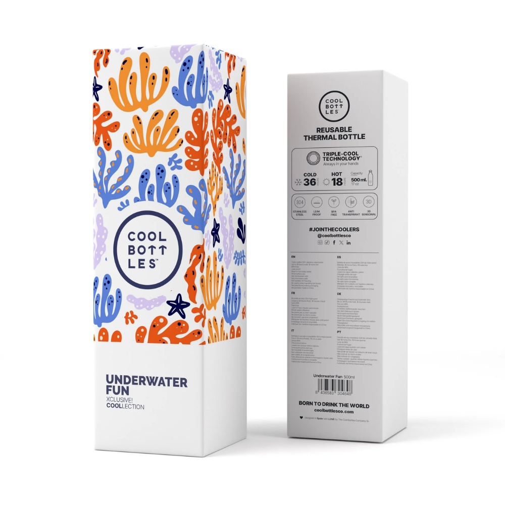 Cool Bottles - Triple-Insulated Water Bottle - Underwater Fun 500ml - Image 5