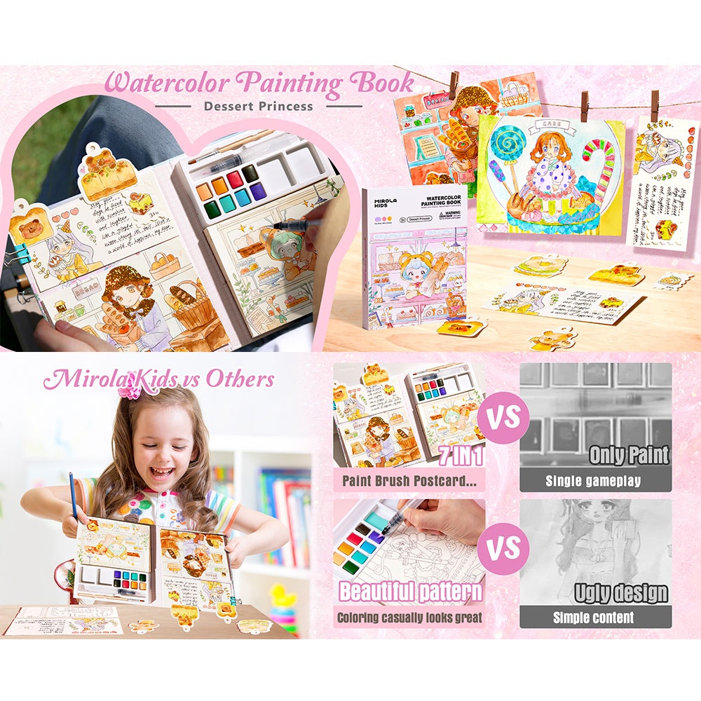 Jar Meló - Watercolor Painting Book - Dessert Princess - Image 6