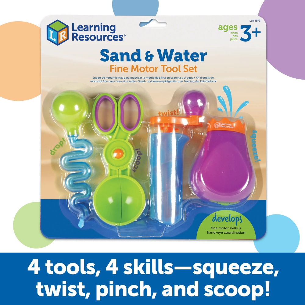 Learning Resources - Sand & Water Fine Motor & Sensory Play Tool Set - Image 3