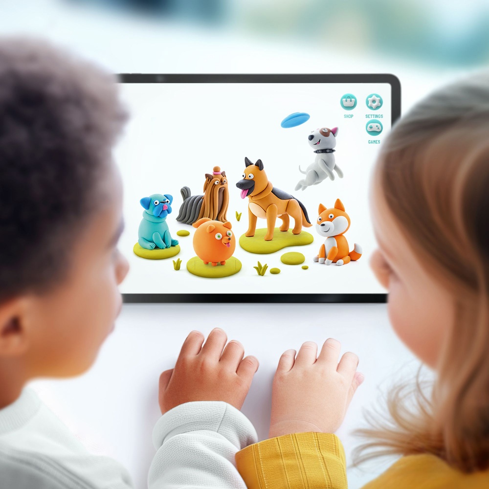 Hey Clay - Modelling Air-Dry Clay with Fun Interactive App - Shepherd, Yorkie, Bull Terrier, Series Dog Story, 6 cans - Image 2