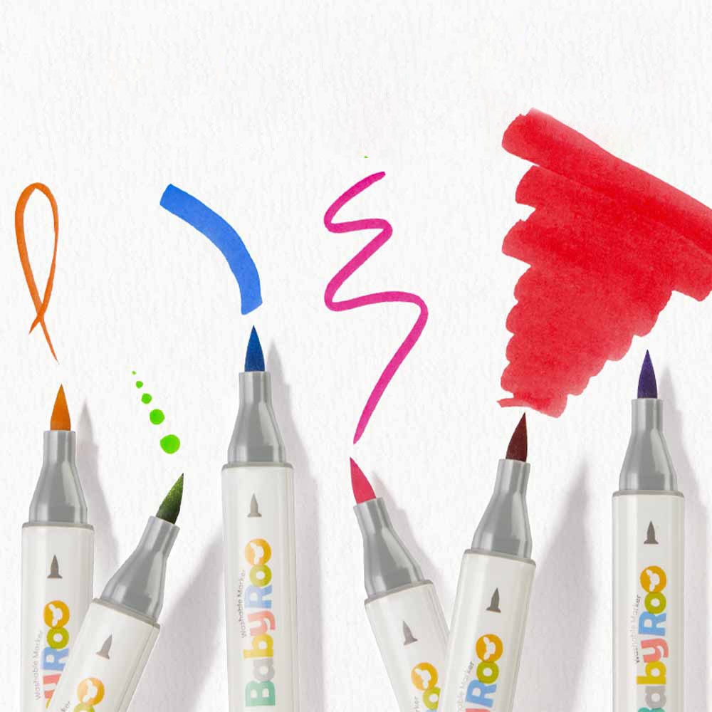 Jar Meló - Dual-Tip Washable Art Markers - 12 Colours - Image 3
