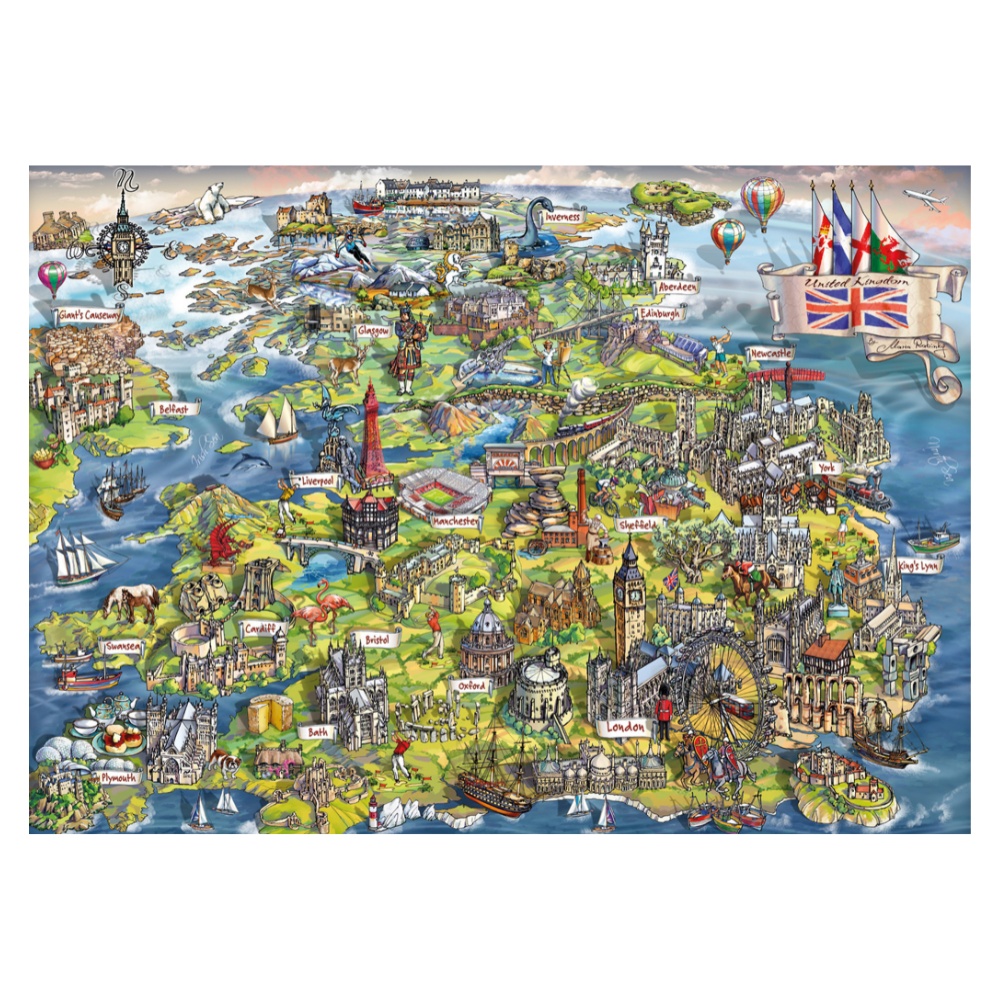 Gibsons - Beautiful Britain - 1000 Piece Jigsaw Puzzle - Image 2