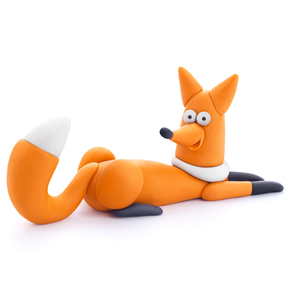 Hey Clay - Modelling Air-Dry Clay with Fun Interactive App - Wolf, Fox, Squirrel, Series Forest Animals, 6 cans - Image 3
