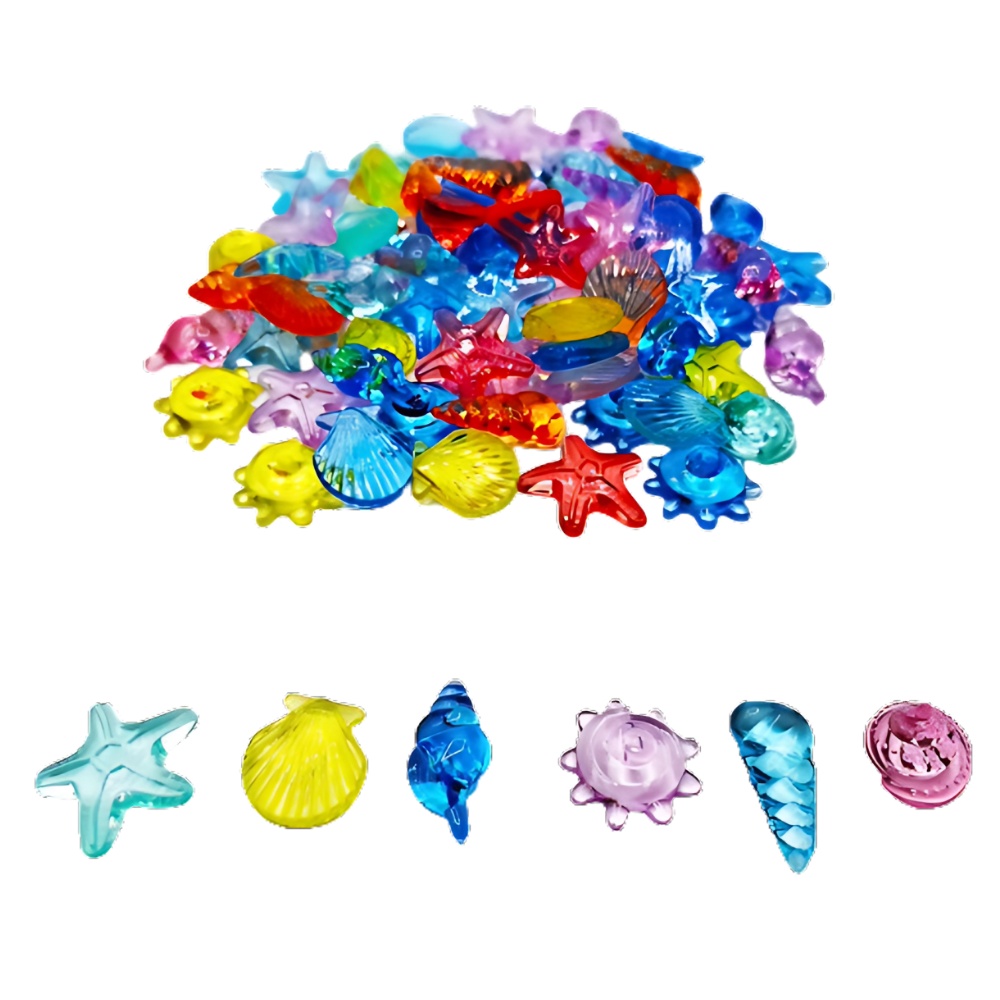 Greenbean - Translucent Seashell Counters - 72pcs - Image 4