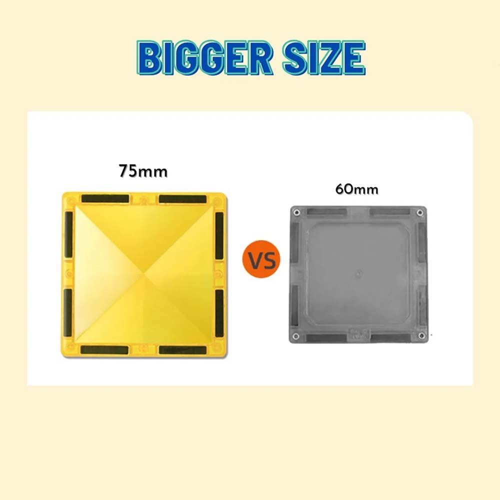 Mideer - Colourful Magnetic Tiles Building Set - Warm Colours - 20pcs - Image 4