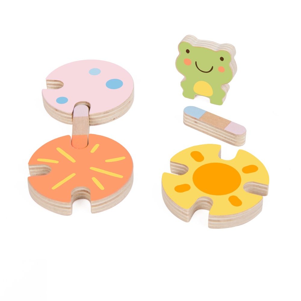 Classic World - Lotus Leaf Game - Wooden Colour & Shape Matching Toy - 31pcs - Image 6