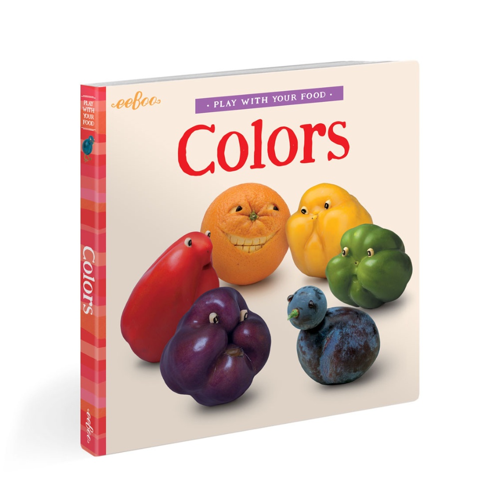 eeBoo - Play With Your Food Board Book - Colours - Early Learning Picture Book