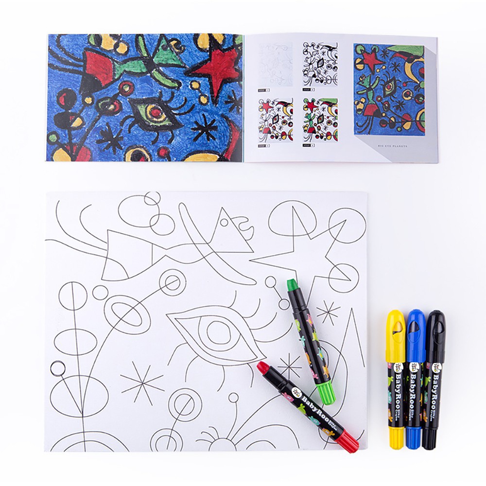 Jar Meló - Silky Crayon Arts & Crafts Kit - 16 Twistable Oil Crayons with Canvas & Frames - Image 2