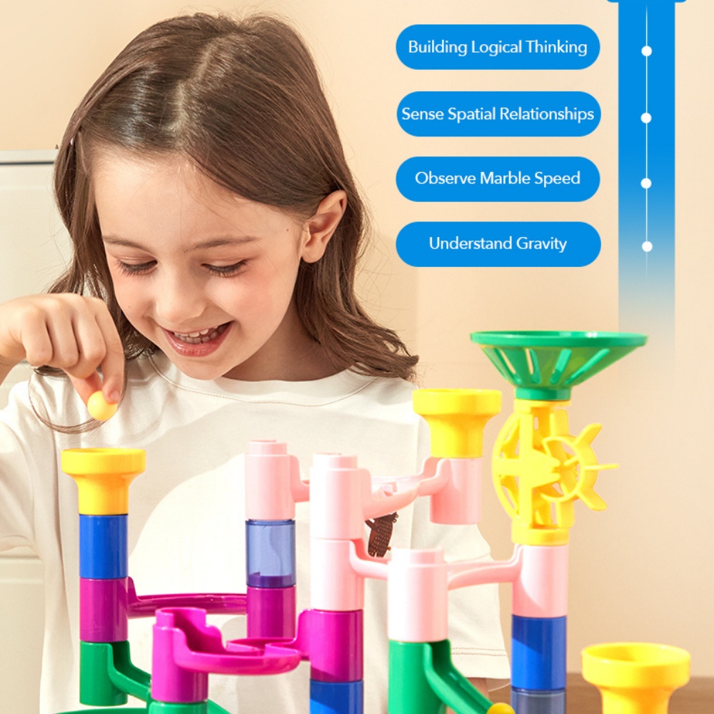Mideer - Marble Run Track Building Block Toy - 51 Pieces with Water Play - Image 4