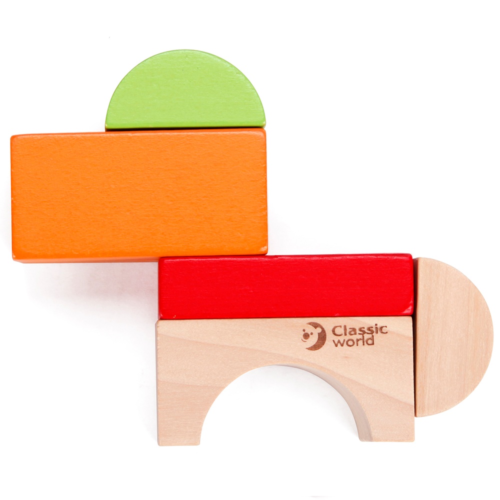 Classic World - Wooden Building Blocks with Sorting Lid - 100pcs - Image 4