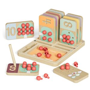 TopBright - Wooden Montessory Fruit Tree Counting & Writing Number Toy