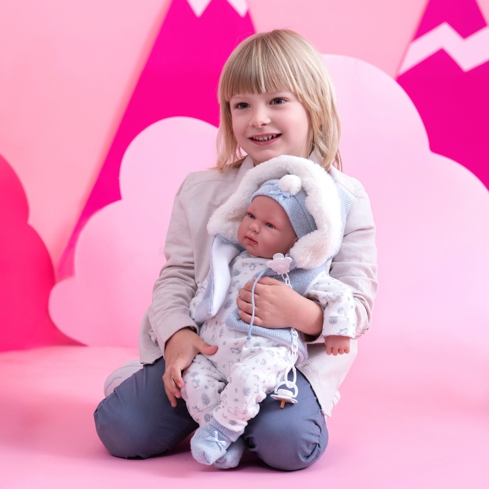 Llorens - Newborn Baby Boy Doll with Crying Mechanism & Clothing: Tino - 44cm - Image 4