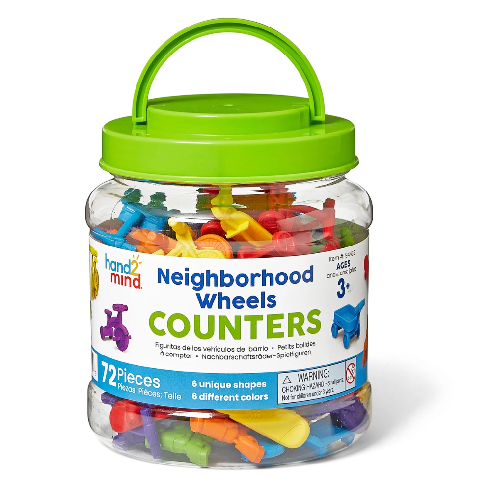 Hand2Mind - Neighborhood Wheels Counters - Transport Sorting & Counting Set 72pcs - Image 7