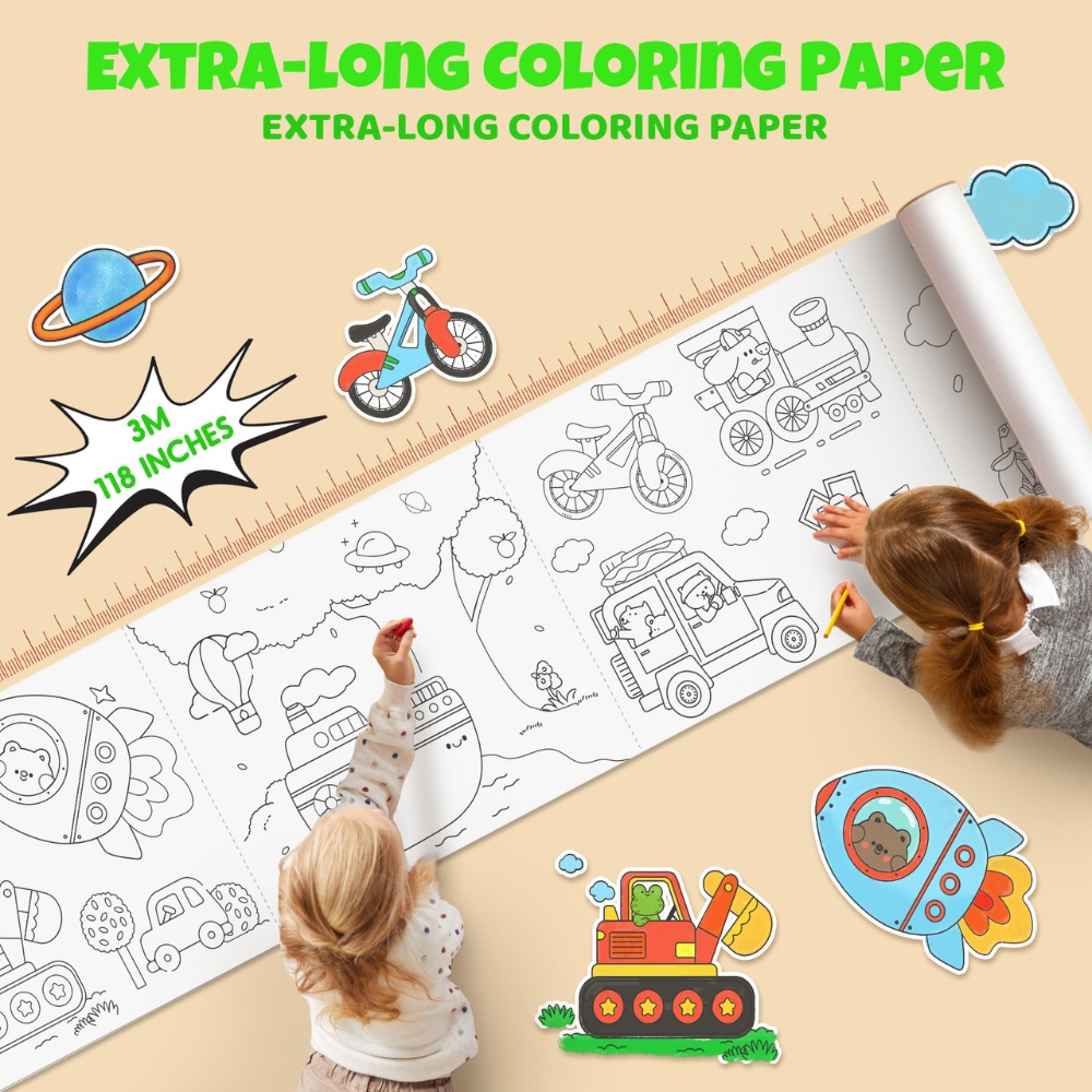 Jar Meló - Colouring Paper Roll - Tear & Stick - Transport 3m - Image 2