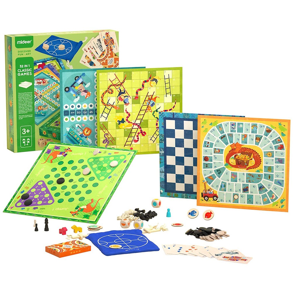 Mideer - 32-in-1 Classic Board Games Set for Kids and Family - Image 4