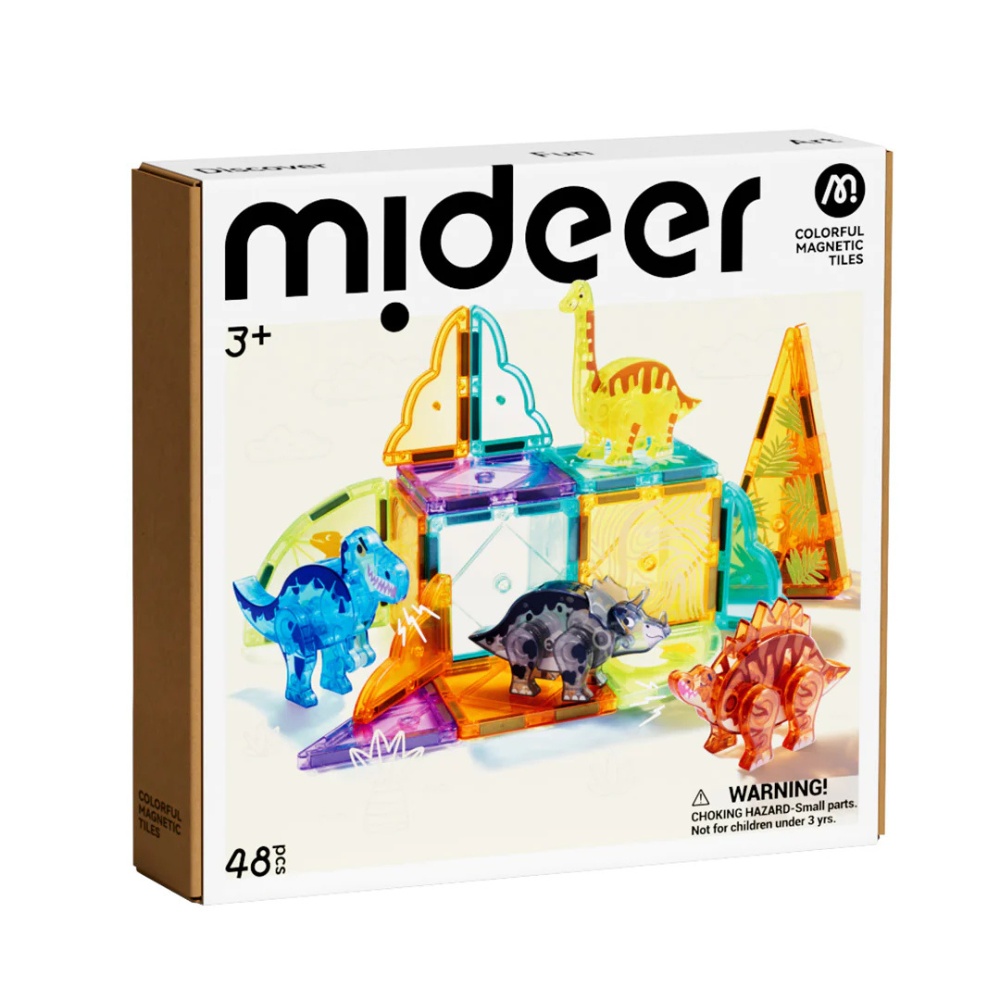 Mideer - Magnetic Tiles Building Set: Jurassic Adventure 48pcs - Image 7