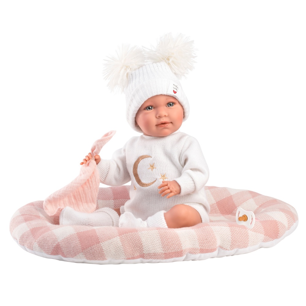 Llorens - Baby Girl Doll with Crying Mechanism, Clothing & Bed Cushion: Mimi - 42cm - Image 6