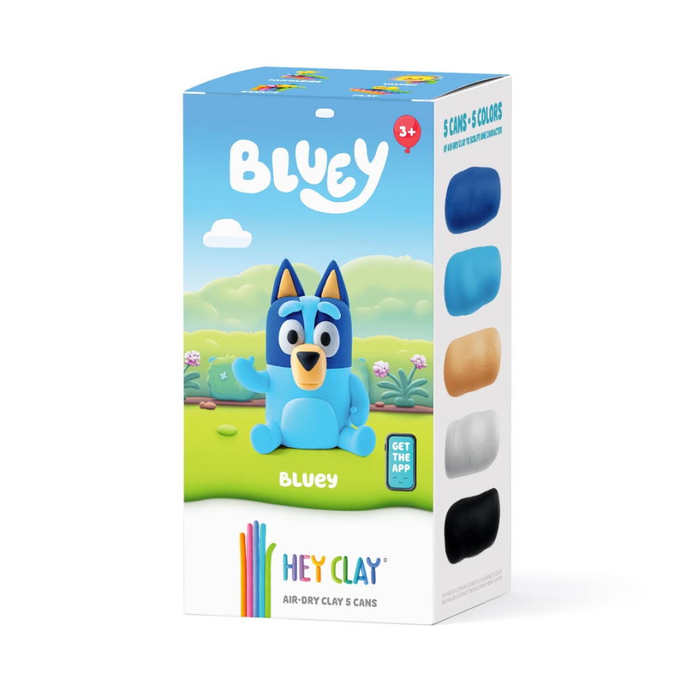 Hey Clay - Modelling Air-Dry Clay with Fun Interactive App - Bluey, 5 cans - Image 5