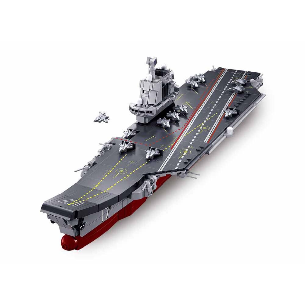 Sluban Building Set: Model Bricks - Aircraft Carrier Shandong 1/700 Scale - 584 Pieces - Image 2