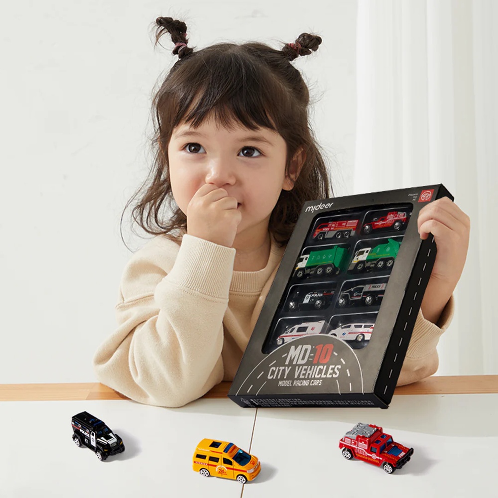 Mideer - Alloy Racing Cars - City Vehicles Toy Cars for Kids 10pcs - Image 2