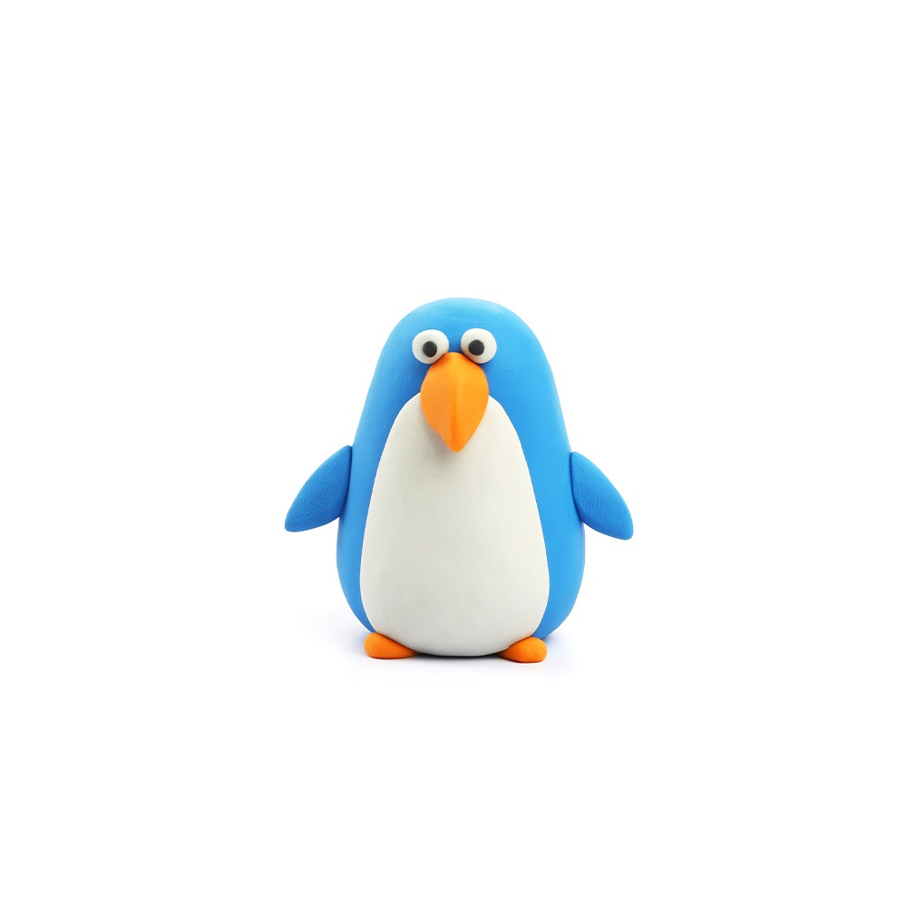 Hey Clay - Modelling Air-Dry Clay with Fun Interactive App - Toucan, Penguin, Peacock, Series Birds, 6 cans - Image 5