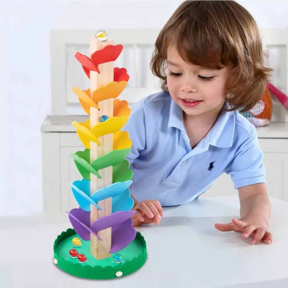 TookyToy - Wooden Spiral Tower with Marbles - Image 2