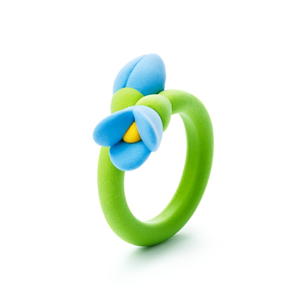 Hey Clay - Modelling Air-Dry Clay with Fun Interactive App - Flower Rings, series Bijou, 3 cans - Image 4