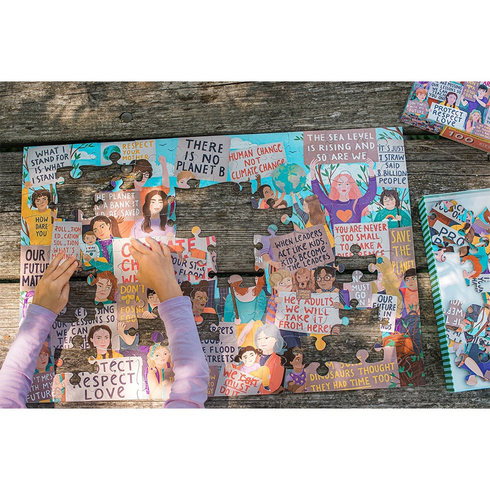 eeBoo - Climate March - 100 Piece Jigsaw Puzzle for Kids -** - Image 2