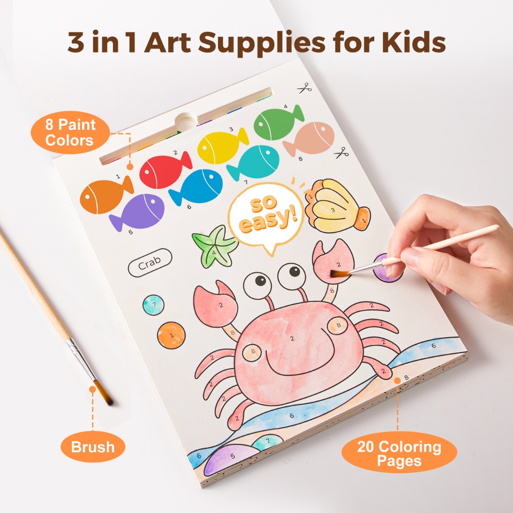 Jar Meló - Watercolour Painting Book - 20 Pages & Paint Brush - Sea Adventure - Image 4