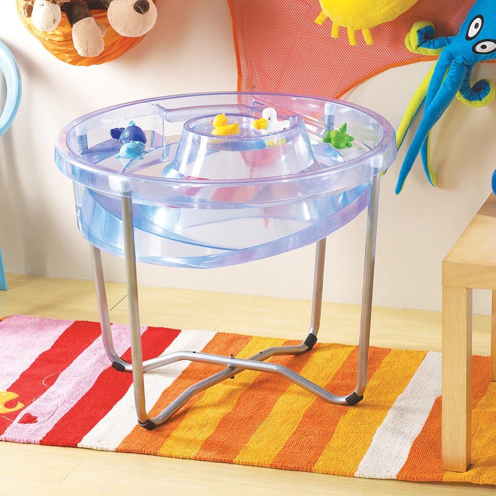 EDX Education - Sand & Water Sensory Tray Round Table with 58cm Stand - Image 3